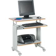 Safco 28" Adjustable Height Workstation, Cherry