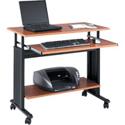 Safco 35" Adjustable Height Workstation, Cherry