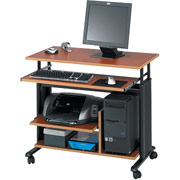Safco Adjustable Height Mini Tower Workstation, Cherry