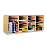 Safco Adjustable Wood Literature Organizer, 36 Compartments