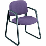 Safco Cava Collection Sled-Base Guest Chairs, Plum