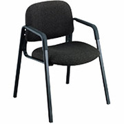 Safco Cava Collection Straight-Leg Guest Chairs, Black