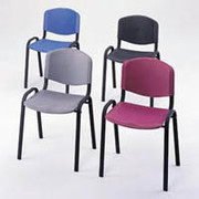Safco Contoured Stacking Chairs - Burgundy