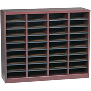 Safco E-Z STOR 36 Compartment Wood Literature Organizer,  Mahogany