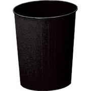 Safco Firesafe Round Steel Wastebaksets, Black