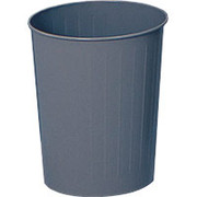 Safco Firesafe Round Steel Wastebaksets, Charcoal