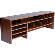 Safco High-Capacity Wood Desktop Organizer, Medium Oak