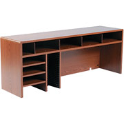 Safco High-Clearance Wood Desktop Organizer, Medium Oak, 4 Dividers
