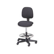 Safco Highland Mid-Range Drafting Stool, 19" to 27" Seat Height, Black