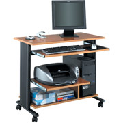 Safco MUV Fixed Height Mini-Tower Workstation, Oak