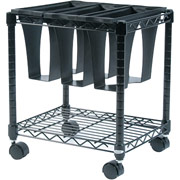 Safco Mobile File Cart, Black, 19 1/2"H x 17 3/4"W x 14 1/2"D