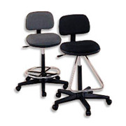 Safco Precision Drafting Swivel Stool with Teardrop Footrest, Dark Gray