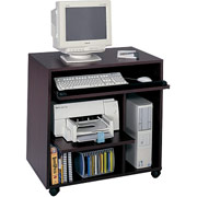 Safco Ready-to-Use Computer Workstation, Mahogany