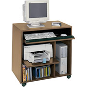 Safco Ready-to-Use Computer Workstation, Medium Oak