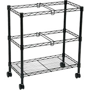 Safco Two Tier File Cart, Black