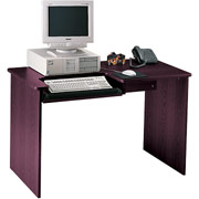 Safco Wood Computer Desk, Mahogany