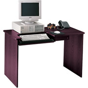 Safco Wood Computer Desk, Mahogany