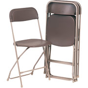 Samsonite 4-Pack Dining-Height Folding Chair, Neutral/Chocolate