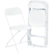Samsonite 4-Pack Dining-Height Folding Chair, White/White