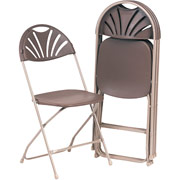 Samsonite FanFare Folding Chair, Neutral/Chocolate
