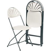 Samsonite FanFare Folding Chair, Pewter/Taupe