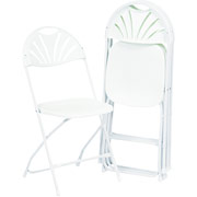 Samsonite FanFare Folding Chair, White/White