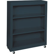 Sandusky 3 Shelf Mobile Bookcase, Charcoal