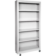 Sandusky 5 Shelf Mobile Bookcase, Gray