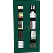Sandusky Clear View Tall Storage Cabinet, 72"H x 36"W x 18"D, Green