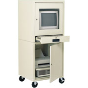 Sandusky Computer Cabinet, 58"H x 26"W x 24"D, Putty