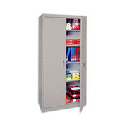 Sandusky Deluxe Storage Cabinet, 72"H x 36"W x 18"D, Light Gray