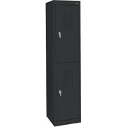 Sandusky Double Tier Storage Locker, Black