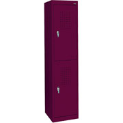 Sandusky Double Tier Storage Locker, Burgundy