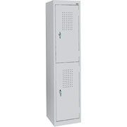 Sandusky Double Tier Storage Locker, Dove Gray