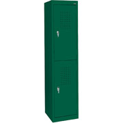 Sandusky Double Tier Storage Locker, Forest Green