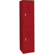 Sandusky Double Tier Storage Locker, Red