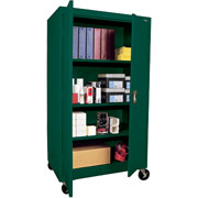 Sandusky Extra Large Mobile Storage Cabinet, 60"H x 46"W x 24"D, Green