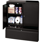 Sandusky File and Store Counter Cabinet, 42"H x 36"W x 18"D, Black