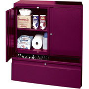 Sandusky File and Store Counter Cabinet, 42"H x 36"W x 18"D, Burgundy
