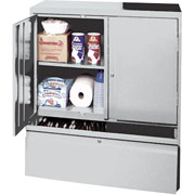 Sandusky File and Store Counter Cabinet, 42"H x 36"W x 18"D, Dove Gray