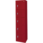 Sandusky Five Tier Storage Locker, Red