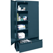 Sandusky Large File and Store Cabinet, 72"H x 36"W x 18"D, Charcoal