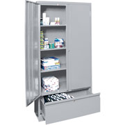 Sandusky Large File and Store Cabinet, 72"H x 36"W x 18"D, Dove Gray