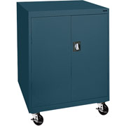 Sandusky Mobile Counter Height Cabinet, 42"H x 46"W x 24"D, Charcoal