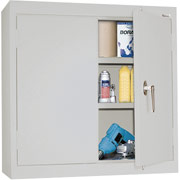 Sandusky Solid Double Door Cabinet, Dove Gray