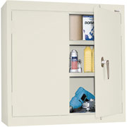 Sandusky Solid Double Door Cabinet, Putty