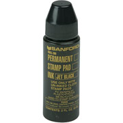 Sanford Roll-On Stamp Pad Inker, Permanent Black Ink