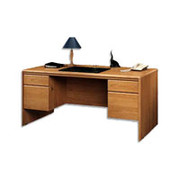 Sauder Cornerstone Collection Executive Desk, Sky Alder Finish, Box 1 of 2