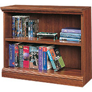 Sauder Premier 2-Shelf Wooden Bookcase, Planked Cherry Finish