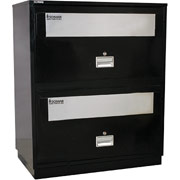Schwab 36" 2 Drawer Insulated Lateral File, Black